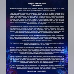 Imagine Music Festival 2021 Cancelled