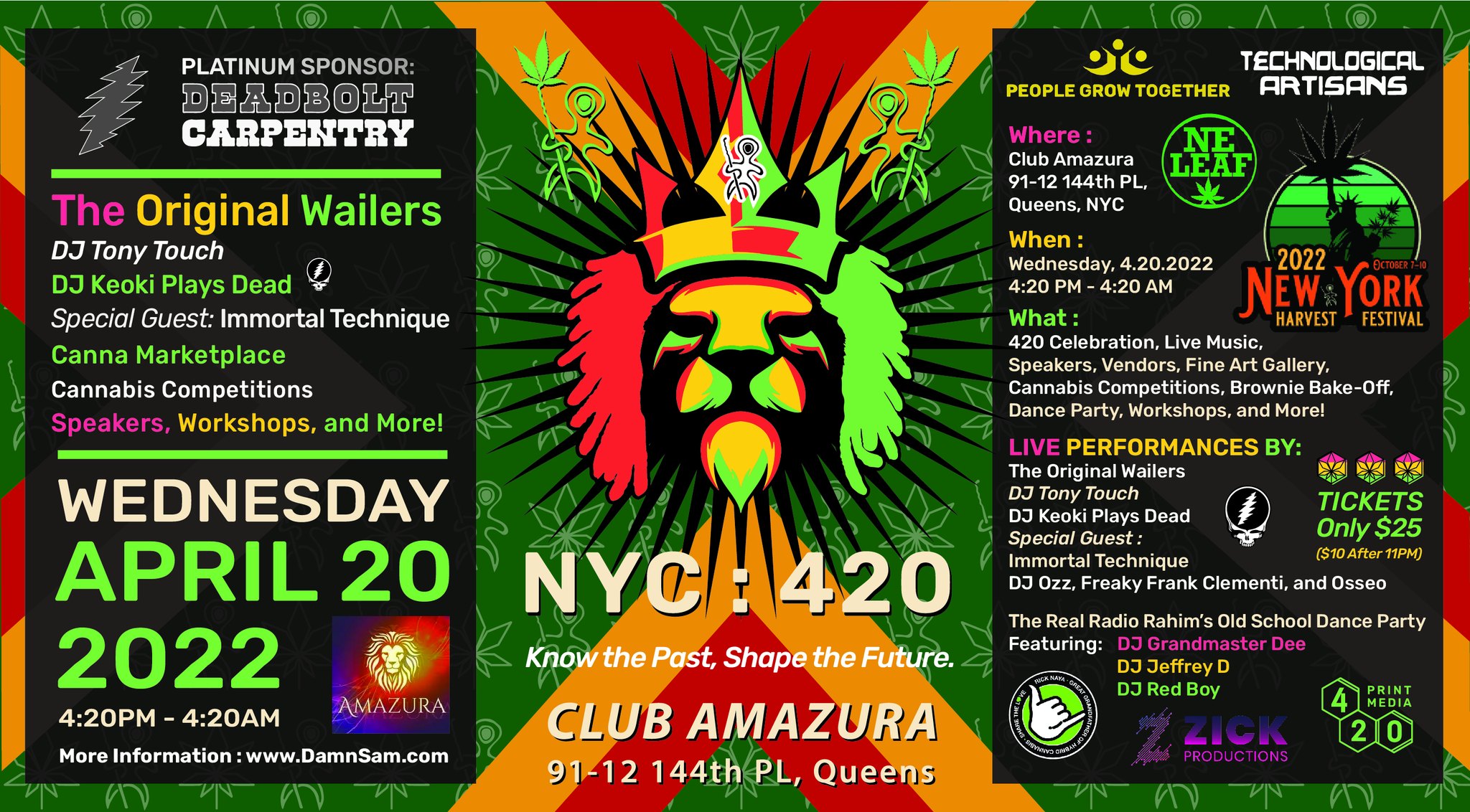 Harvest Festival Presents NYC's 4/20 Celebration ft Immortal Technique