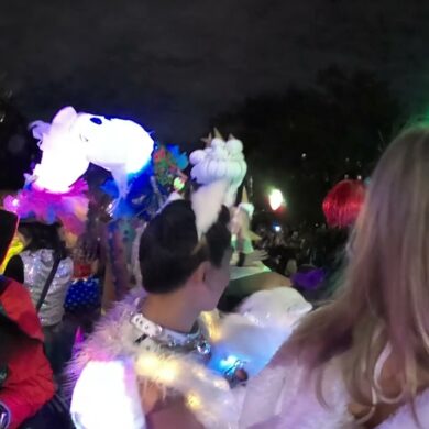 Kostume Kult's Halloween Float at the 2021 Halloween Parade in New York City.