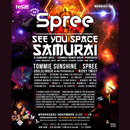 Paul Knox / DJ Spree : Live at See You Space Samurai - Brooklyn, NY Nov 21, 2018 - Spree