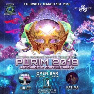 Purim 2018 Night w Dynamic & Spirit Tribe at The DL -Open Bar-