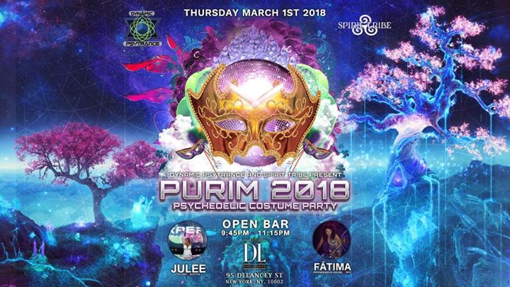 Purim 2018 Night w Dynamic & Spirit Tribe at The DL -Open Bar-