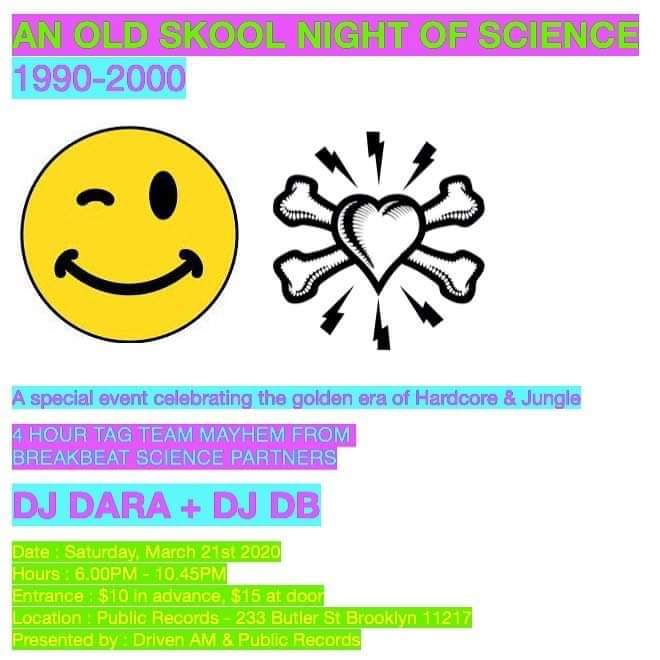 Dj Dara + Dj DB - Old Skool Night of Science